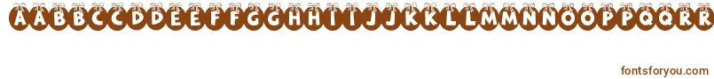 Шрифт RyTha – коричневые шрифты на белом фоне