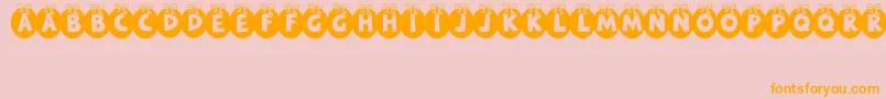 RyTha Font – Orange Fonts on Pink Background