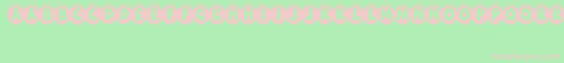 RyTha Font – Pink Fonts on Green Background