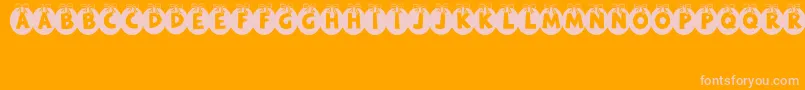 RyTha Font – Pink Fonts on Orange Background