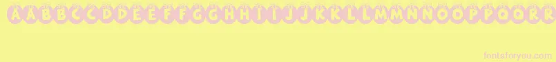 RyTha Font – Pink Fonts on Yellow Background