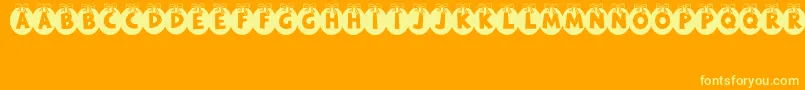 RyTha Font – Yellow Fonts on Orange Background