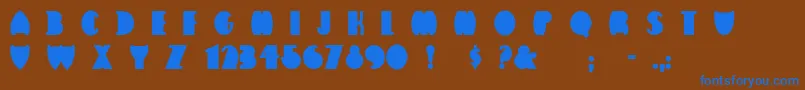 Шрифт Flatiron – синие шрифты на коричневом фоне