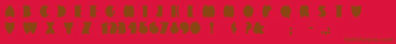 Flatiron Font – Brown Fonts on Red Background