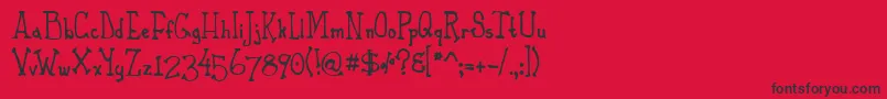 PhaetonJohn Font – Black Fonts on Red Background