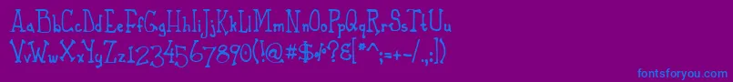 Шрифт PhaetonJohn – синие шрифты на фиолетовом фоне