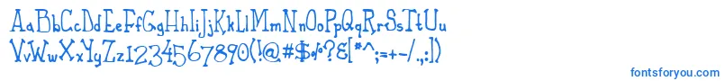 PhaetonJohn Font – Blue Fonts on White Background