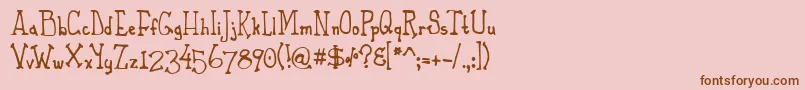 PhaetonJohn Font – Brown Fonts on Pink Background