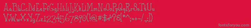 PhaetonJohn Font – Gray Fonts on Red Background
