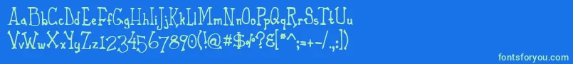 PhaetonJohn Font – Green Fonts on Blue Background