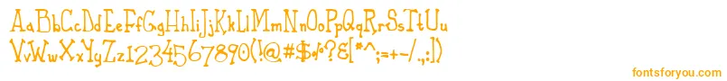 PhaetonJohn Font – Orange Fonts on White Background