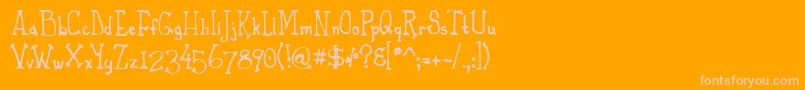 PhaetonJohn-Schriftart – Rosa Schriften auf orangefarbenem Hintergrund