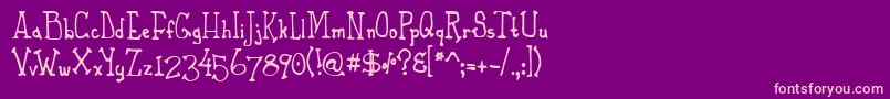 PhaetonJohn Font – Pink Fonts on Purple Background
