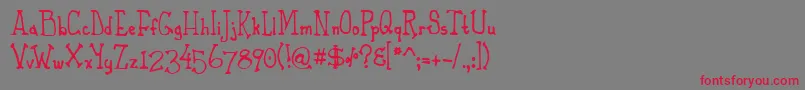 PhaetonJohn Font – Red Fonts on Gray Background