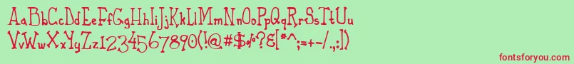 PhaetonJohn Font – Red Fonts on Green Background