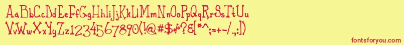 PhaetonJohn Font – Red Fonts on Yellow Background
