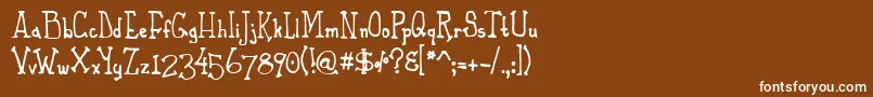 PhaetonJohn Font – White Fonts on Brown Background
