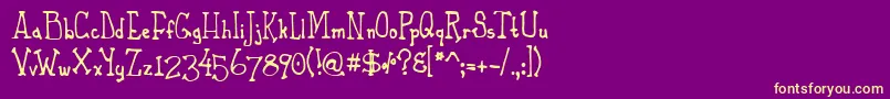 PhaetonJohn Font – Yellow Fonts on Purple Background