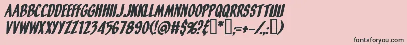 OrangeFizzItalic Font – Black Fonts on Pink Background