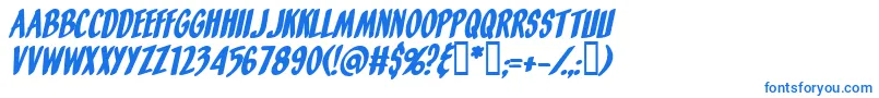 OrangeFizzItalic-fontti – siniset fontit valkoisella taustalla