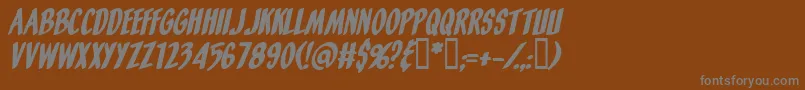 Шрифт OrangeFizzItalic – серые шрифты на коричневом фоне