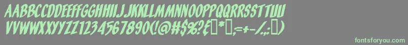 OrangeFizzItalic-Schriftart – Grüne Schriften auf grauem Hintergrund
