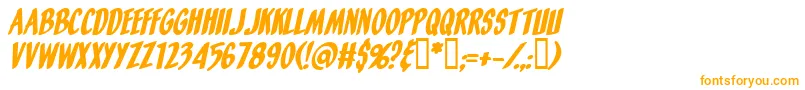 OrangeFizzItalic Font – Orange Fonts on White Background