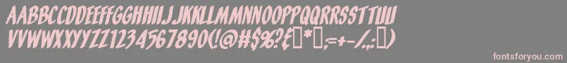 Шрифт OrangeFizzItalic – розовые шрифты на сером фоне