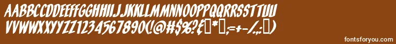 Шрифт OrangeFizzItalic – белые шрифты на коричневом фоне