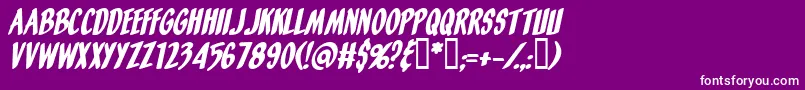 OrangeFizzItalic Font – White Fonts on Purple Background