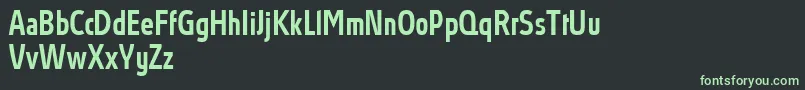 AbsolutProMediumcondensed-fontti – vihreät fontit mustalla taustalla
