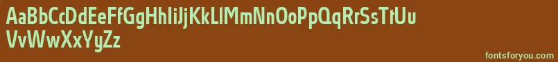 Шрифт AbsolutProMediumcondensed – зелёные шрифты на коричневом фоне