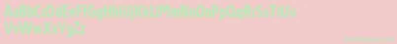 AbsolutProMediumcondensed Font – Green Fonts on Pink Background