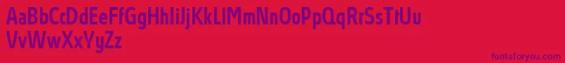 AbsolutProMediumcondensed Font – Purple Fonts on Red Background