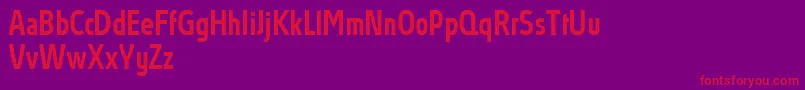 Więcej informacji o czcionce AbsolutProMediumcondensed Czcionka AbsolutProMediumcondensed – czerwone czcionki na fioletowym tle