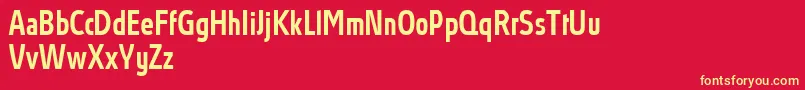 AbsolutProMediumcondensed Font – Yellow Fonts on Red Background