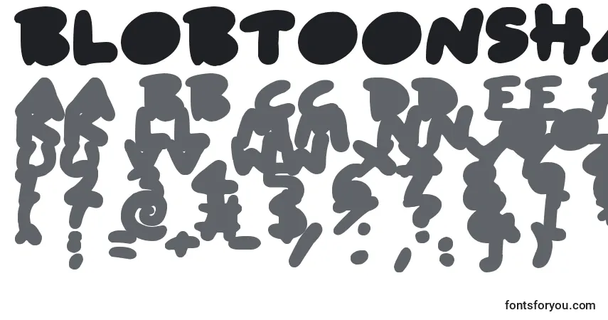 Schriftart BlobToonShadows – Alphabet, Zahlen, spezielle Symbole