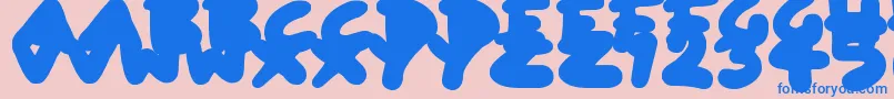 BlobToonShadows Font – Blue Fonts on Pink Background