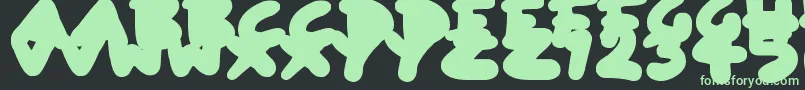 BlobToonShadows-Schriftart – Grüne Schriften auf schwarzem Hintergrund