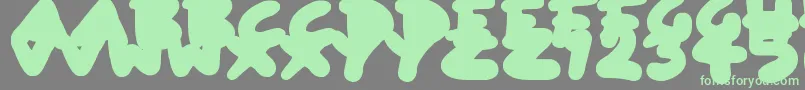 BlobToonShadows Font – Green Fonts on Gray Background