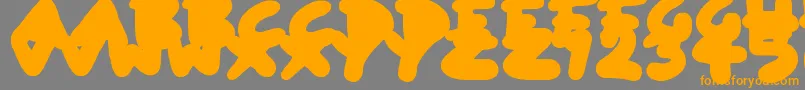 BlobToonShadows Font – Orange Fonts on Gray Background