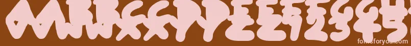 Шрифт BlobToonShadows – розовые шрифты на коричневом фоне