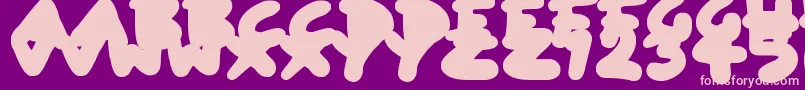 BlobToonShadows Font – Pink Fonts on Purple Background