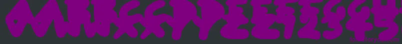Police BlobToonShadows – polices violettes sur fond noir