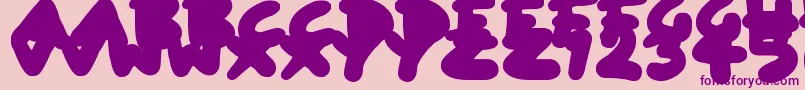 BlobToonShadows Font – Purple Fonts on Pink Background