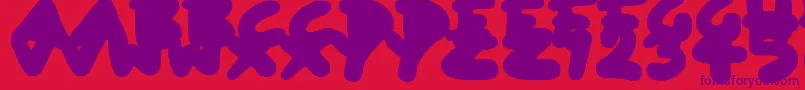 BlobToonShadows Font – Purple Fonts on Red Background