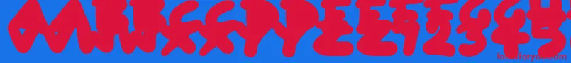 Шрифт BlobToonShadows – красные шрифты на синем фоне