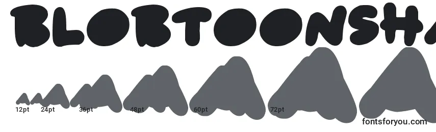 BlobToonShadows Font Sizes