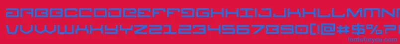 Legion Font – Blue Fonts on Red Background