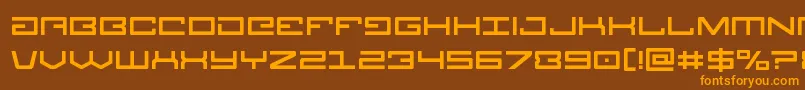 Legion Font – Orange Fonts on Brown Background